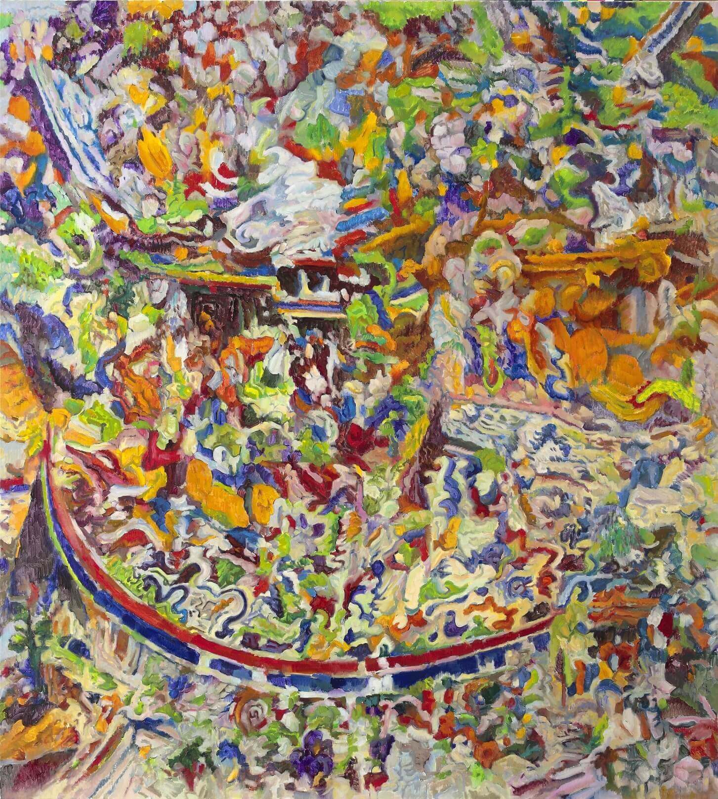 黃志偉，精彩n°3，油彩、畫布，200x180cm，2022。圖/高雄市政府文化局