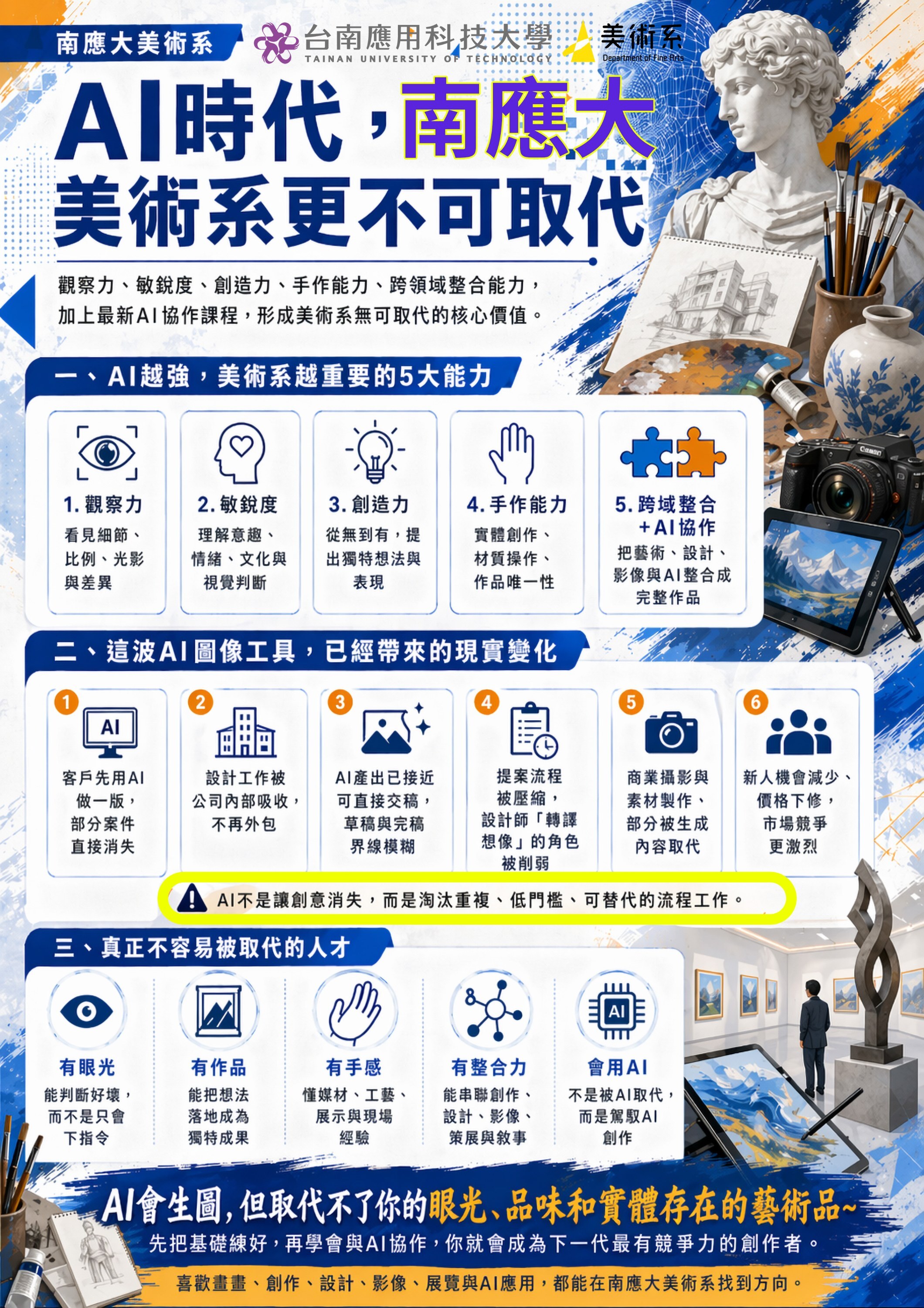 ✨AI時代，南應大美術系更不可取代