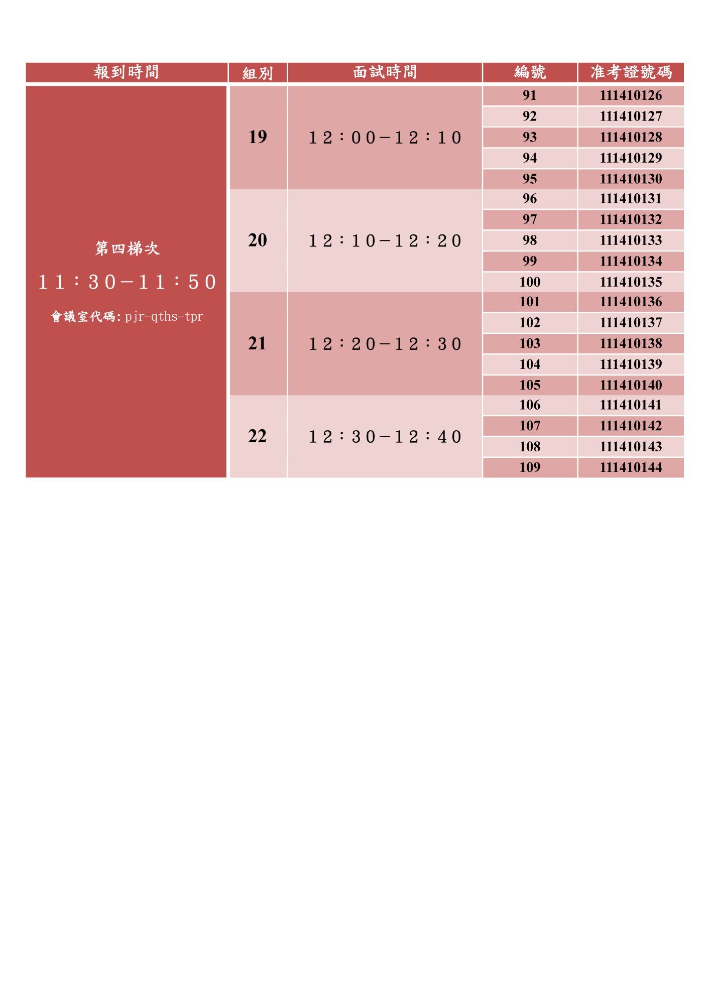 台南應用科技大學111學年度四年制藝術類單獨招生美術系『 視訊面試』時間表公告